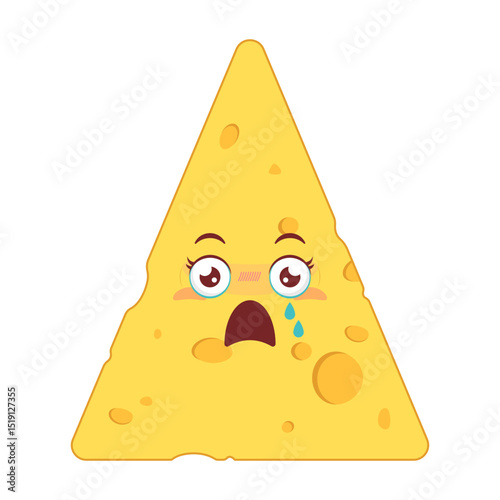 cheese scared face cartoon cute