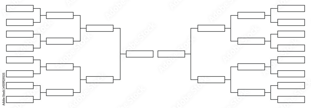 simple lineart team bracket tournament design template