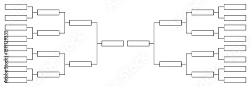 simple lineart team bracket tournament design template