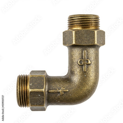 Plumbing elbow fitting threaded pipe connector brass hardware part