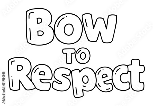 bow to respect martial arts quote vector illustration