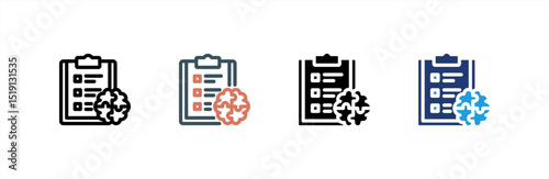 Psychology  icon set multiple style collection. Vector illustration.