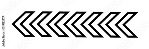 Arrow icons group. Set of black arrows symbols with blend effect. Chevron symbols. Vector isolated on white background. vector