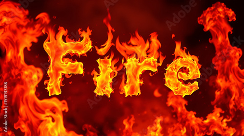 Formalize Fire text flame burning hot lava explosion background.