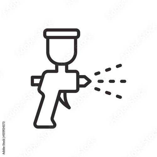 Spray gun icon. Vector illustration. Editable stroke.