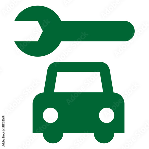 Car Repair symbol vector green