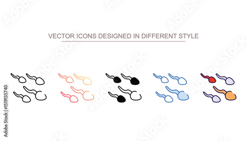 Sperm icon design with white background stock illustration
