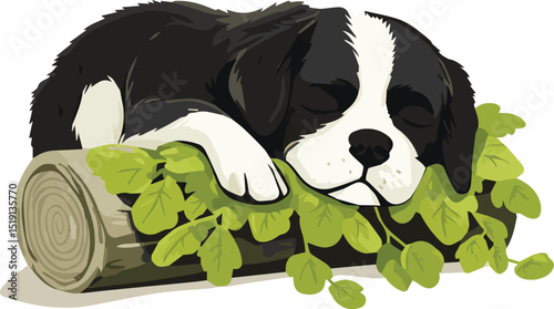 black and white dog