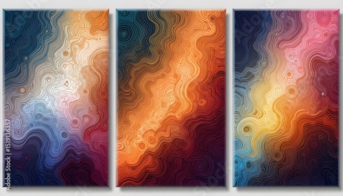  Abstract Pattern Texture Book Brochure Poster Cover Gradient Template Vector Set Modern Design Collection