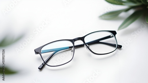 a pair of glasses on a white background