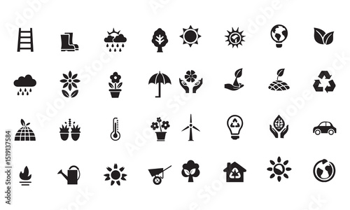 Ecology line icons