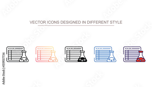 Formula icon design with white background stock illustration
