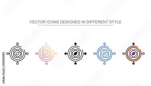 Gyroscope icon design with white background stock illustration