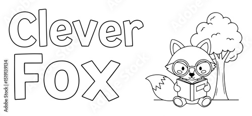 clever fox quote with reading fox under tree