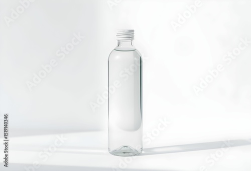 Crystal Clear Water Bottle Mockup Clean Design for Hydration Branding