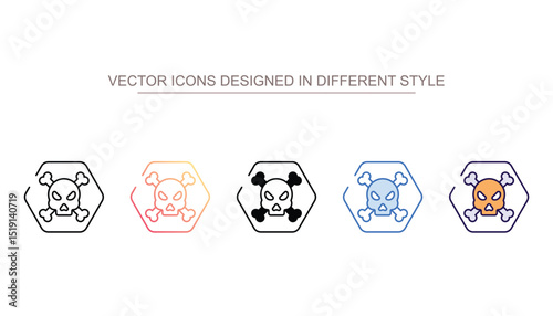 Toxic icon design with white background stock illustration