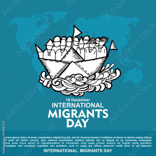 International Migrants Day, Poster Vector