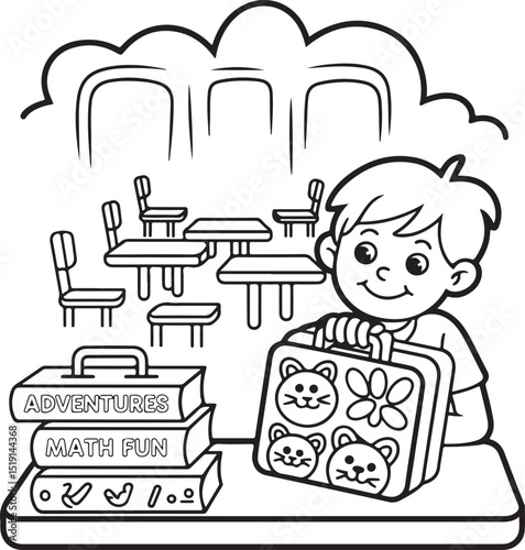 Fun Back to School Coloring Pages - Cute School Supplies, Classroom Scenes & Bus Designs for Kids, Printable PDF, First Day Activity Sheets Art & Illustration