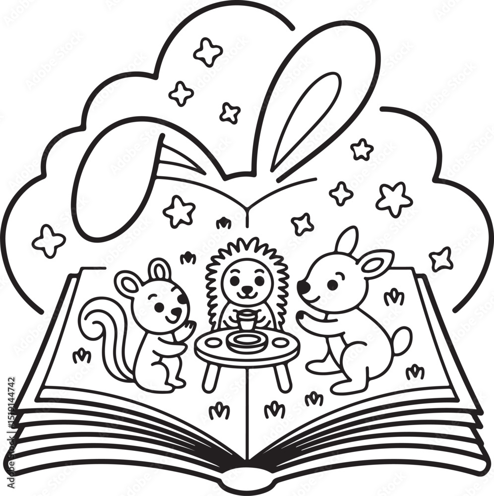 Fototapeta premium Fun Back to School Coloring Pages - Cute School Supplies, Classroom Scenes & Bus Designs for Kids, Printable PDF, First Day Activity Sheets Art & Illustration