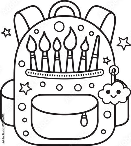 Fun Back to School Coloring Pages - Cute School Supplies, Classroom Scenes & Bus Designs for Kids, Printable PDF, First Day Activity Sheets Art & Illustration