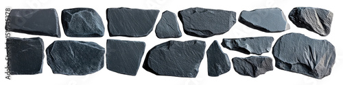 Dark gray stone tiles arranged in a pattern