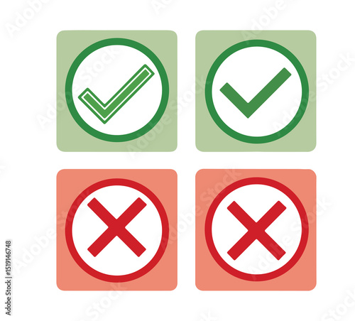 yes and no check marks