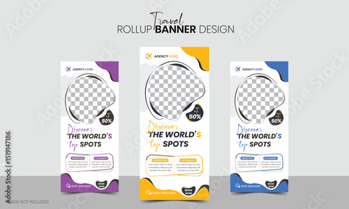 Creative Visual Travel Rollup Banner Design