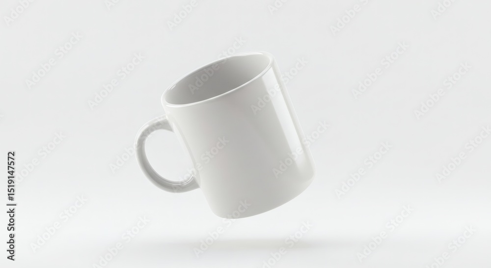Fototapeta premium white cup on white background