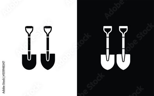 Two symmetrical spades, one black on white and one white on black, appear