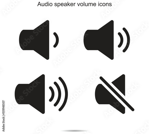 Audio speaker volume icons
