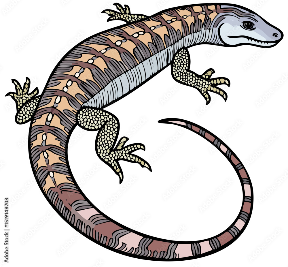 Naklejka premium Gecko-like Animal Art