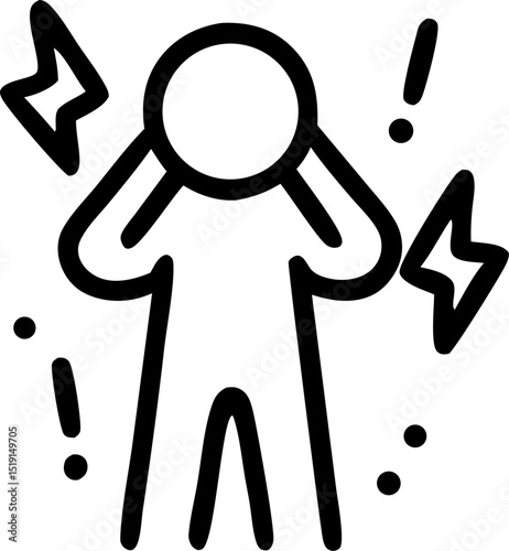 Stressful situations icon a guide to coping mechanisms and strategies for well-being, overcoming challenging situations improving mental health and emotional resilience.

