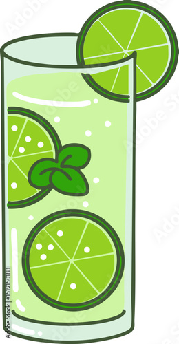 a cold lime drink