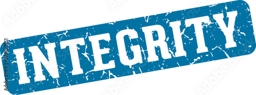 integrity rectangular sign. integrity stamp