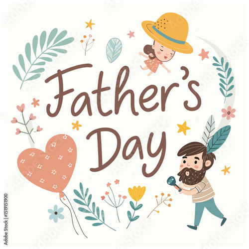 wedding invitation card father and son Celebrate Father's Day	
