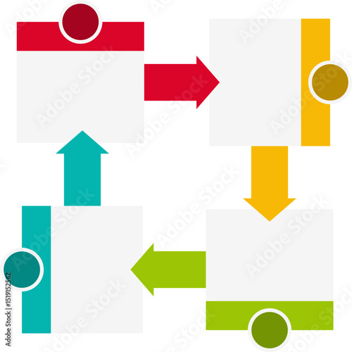 Colorful Infographic Textbox with Arrow