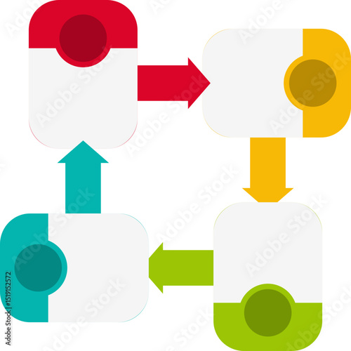 Colorful Infographic Textbox with Arrow