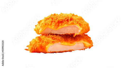 Crispy Chicken Breast Filet, on transparent background