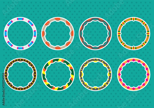 Single hula hoop icon colorful fun and playful design element