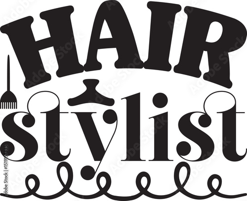 hair stylist, Hairdresser SVG design.