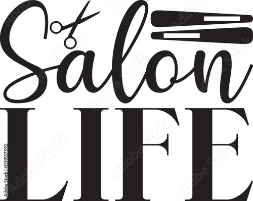 salon life, Hairdresser SVG design.