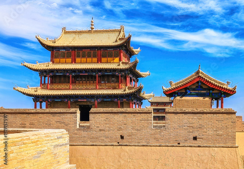 Fort Jiayuguan, and the city in Gansu Province, China
