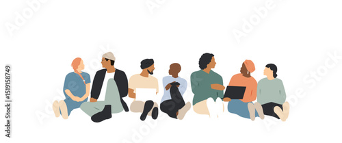 Different people talk to each other. Communication concept.