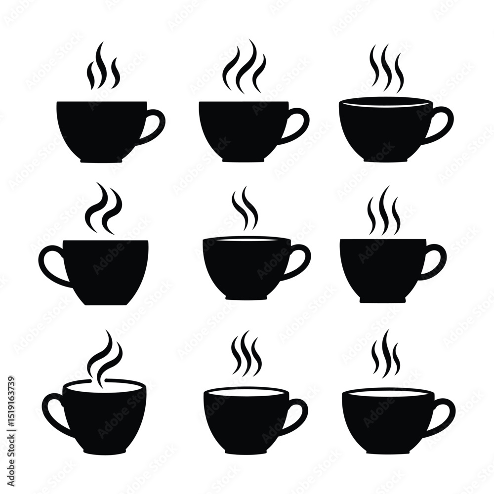 Coffee cup icon vector isolated on white background. Coffee cup vector icon. Coffee cup icon vector isolated on white background. Coffee cup vector icon.