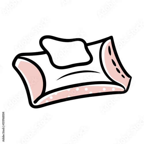 Pack of wet wipes icon with pink design and soft texture  