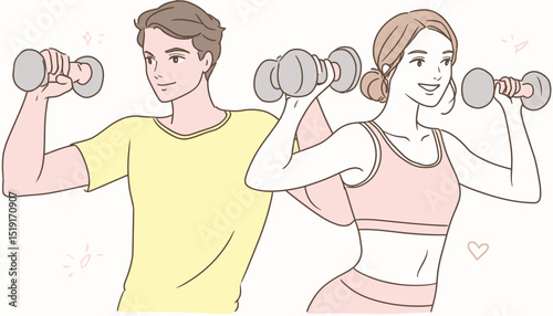 Couple's Fitness Strength Training and Weightlifting Exercises for Couples