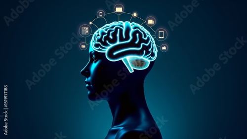 Brain-computer interface technology photo