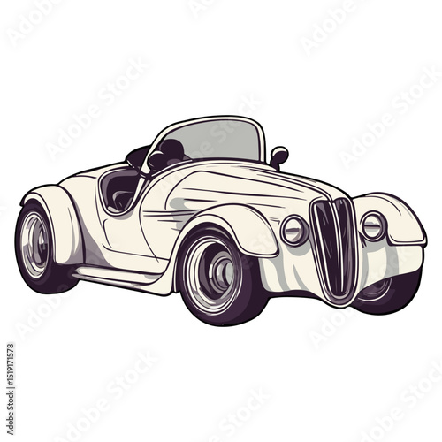 classic racing car vector illustration ai generated