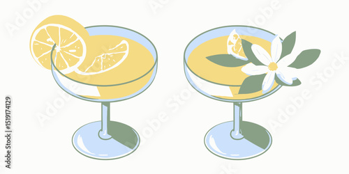 Refreshing Lemon Cocktails Two Elegant Coupe Glass Recipes