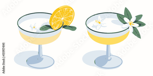 Refreshing Citrus Cocktails Two Elegant Coupe Glass Recipes